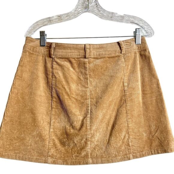 Tan corduroy mini skirt sz L - Picture 4 of 5